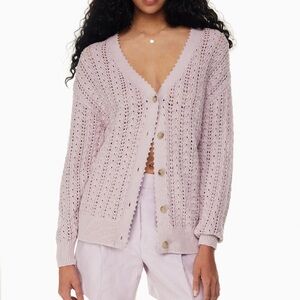 Aritzia Wilfred Reverence Cardigan V neck cotton knit cardigan Size Medium